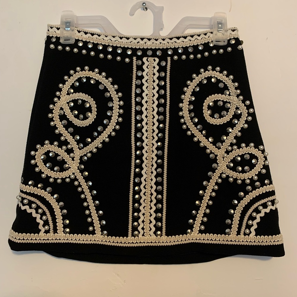 Nasty Gal Metallic Studded Mini Size S